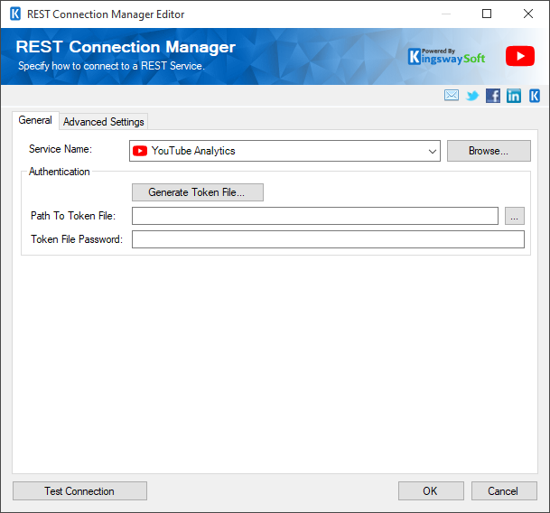 SSIS YouTube Analytics Connection Manager